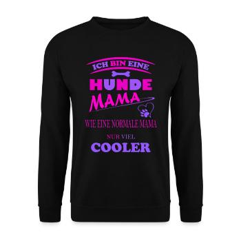Hunde Mama Knochen - Unisex Pullover - Schwarz - Vorne - Alina (178cm) & Michal (187cm)