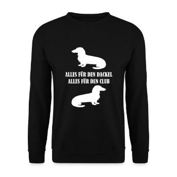 Everything for the dachshund - Unisex Sweatshirt - black - Front - Alina (178cm) & Michal (187cm)