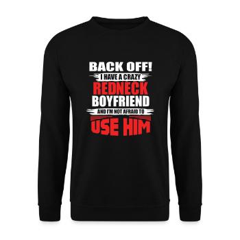 Redneck Trailer Park Gift I Caravan - Unisex Sweatshirt - black - Front - Alina (178cm) & Michal (187cm)