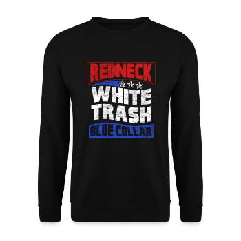 Redneck Trailer Park Gift I Caravan - Unisex Sweatshirt - black - Front - Alina (178cm) & Michal (187cm)