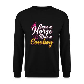 Redneck Trailer Park Gift I Caravan - Unisex Sweatshirt - black - Front - Alina (178cm) & Michal (187cm)