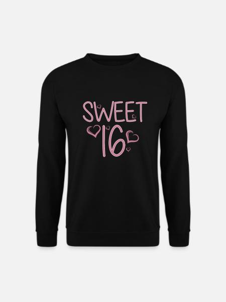 Sweet 16 th Geburtstag Party Geschenk - Unisex Pullover - Schwarz