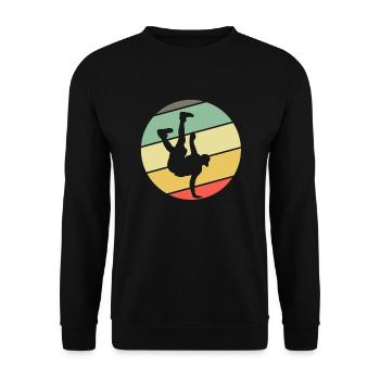 Retro Breakdance Bboying Gift I Breakdancing - Unisex Sweatshirt - black - Front - Alina (178cm) & Michal (187cm)