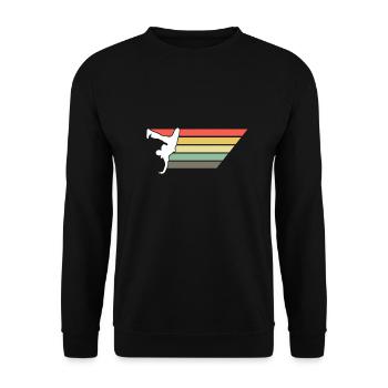 Retro Breakdance Bboying Gift I Breakdancing - Unisex Sweatshirt - black - Front - Alina (178cm) & Michal (187cm)