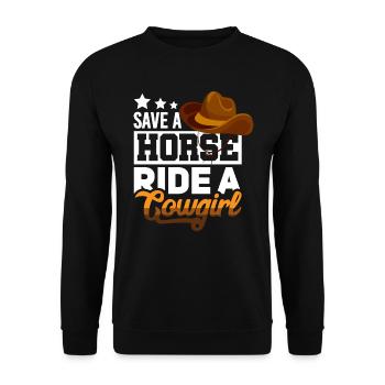 Redneck Trailer Park Gift I Caravan - Unisex Sweatshirt - black - Front - Alina (178cm) & Michal (187cm)