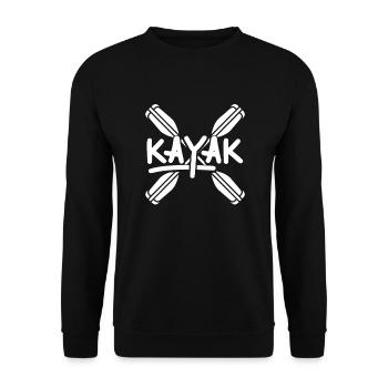 Kayak water sports gift I canoe kayak kayaker - Unisex Sweatshirt - black - Front - Alina (178cm) & Michal (187cm)