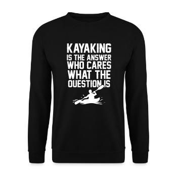 Kayak water sports gift I canoe kayak kayaker - Unisex Sweatshirt - black - Front - Alina (178cm) & Michal (187cm)