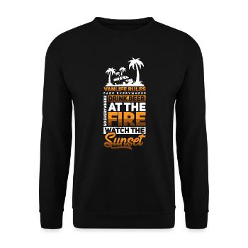 Caravane camping car cadeau je camping caravane - Sweat-shirt Unisexe - noir - Devant - Alina (178cm) & Michal (187cm)