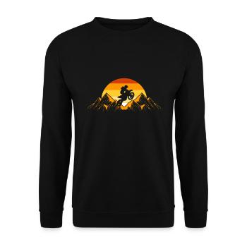 Dirt bike supercross gift I biker MX motocross - Unisex Sweatshirt - black - Front - Alina (178cm) & Michal (187cm)