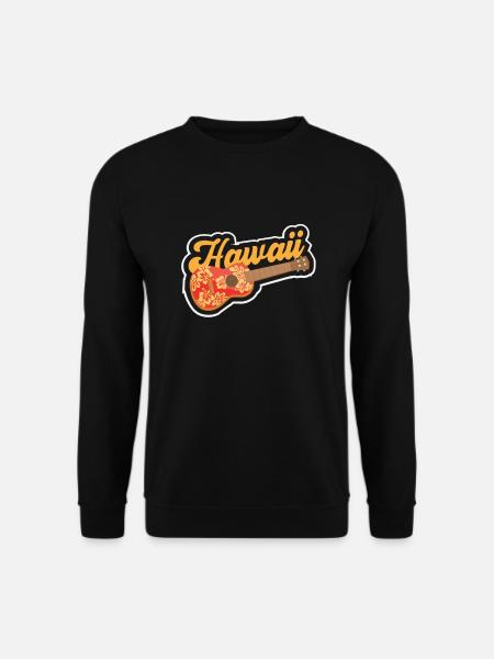 Uke Gitarre Geschenk I Gitarrist Hawaii Ukulele - Unisex Pullover - Schwarz