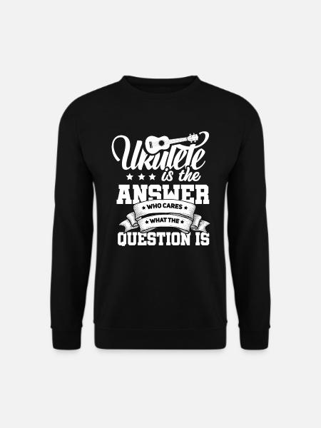 Uke guitar gift I guitarist ukulele - Unisex Sweatshirt - black