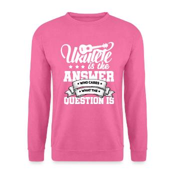 Uke Gitarre Geschenk I Gitarrist Ukulele - Unisex Pullover - Pink - Vorne
