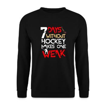 Eishockey Spieler Geschenk I Hockey Fan - Unisex Pullover - Schwarz - Vorne - Alina (178cm) & Michal (187cm)