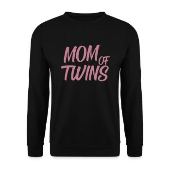 Mama Zwillinge Mutter Geschenk I Muttertag Mami - Unisex Pullover - Schwarz - Vorne - Alina (178cm) & Michal (187cm)