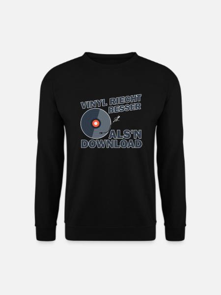 Vinyl Schallplatte Geschenk I Plattensammler - Unisex Pullover - Schwarz