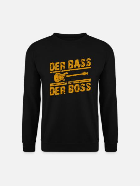 Bass Gitarre Geschenk I Musiker Basser Bassist - Unisex Pullover - Schwarz