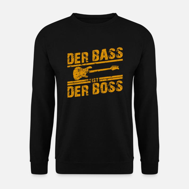 Bass Gitarre Geschenk I Musiker Basser Bassist - Unisex Pullover - Schwarz
