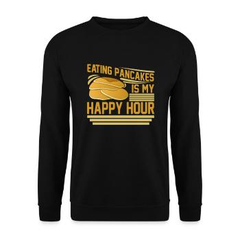 Pancakes pancake gift I breakfast pancake - Unisex Sweatshirt - black - Front - Alina (178cm) & Michal (187cm)