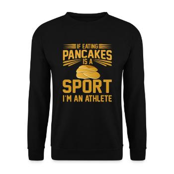 Pancakes pancake gift I breakfast pancake - Unisex Sweatshirt - black - Front - Alina (178cm) & Michal (187cm)