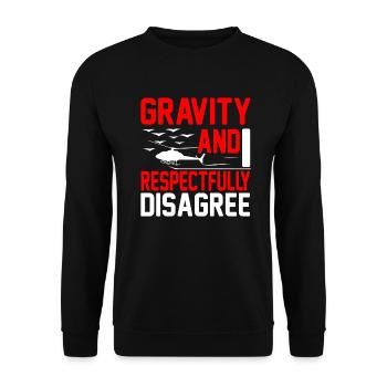 Helicopter Pilot Gift I Helicopter Helicopter - Unisex Sweatshirt - black - Front - Alina (178cm) & Michal (187cm)