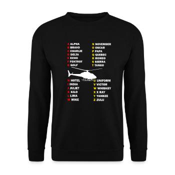 Pilote d'hélicoptère cadeau je hélicoptère hélicoptère - Sweat-shirt Unisexe - noir - Devant - Alina (178cm) & Michal (187cm)