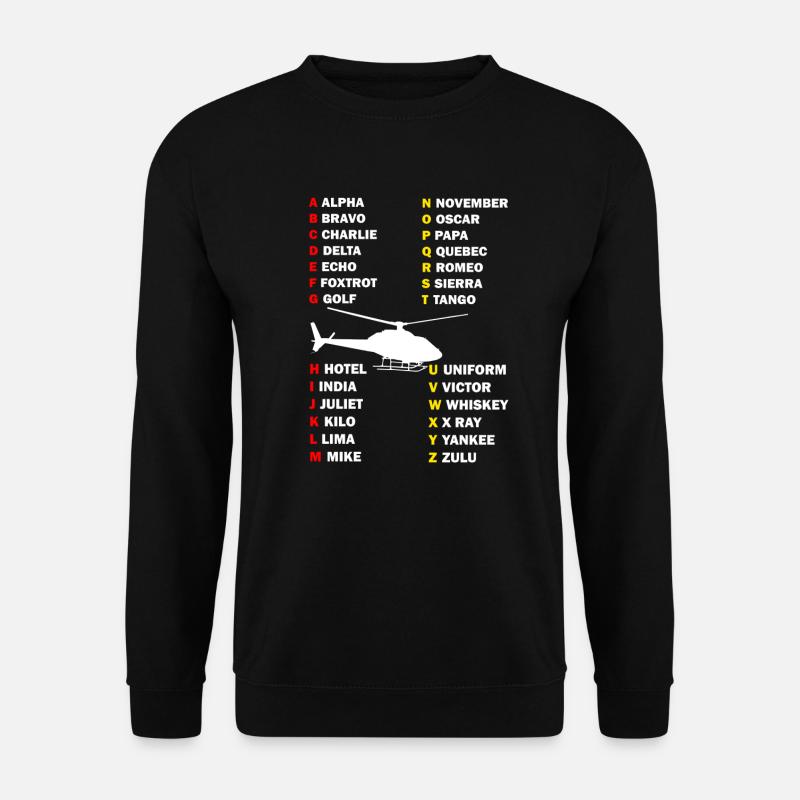Hubschrauber Pilot Geschenk I Helikopter Heli - Unisex Pullover - Schwarz