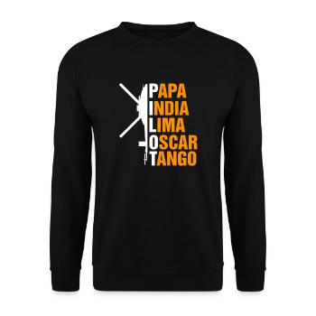 Helicopter pilot gift I helicopter helicopter - Unisex Sweatshirt - black - Front - Alina (178cm) & Michal (187cm)