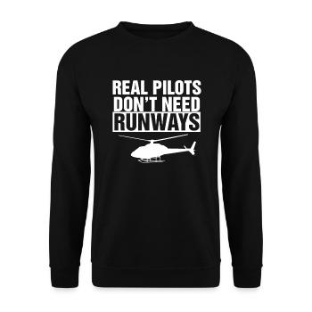 Pilote d'hélicoptère cadeau je hélicoptère hélicoptère - Sweat-shirt Unisexe - noir - Devant - Alina (178cm) & Michal (187cm)