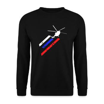 Pilote d'hélicoptère cadeau je hélicoptère hélicoptère - Sweat-shirt Unisexe - noir - Devant - Alina (178cm) & Michal (187cm)