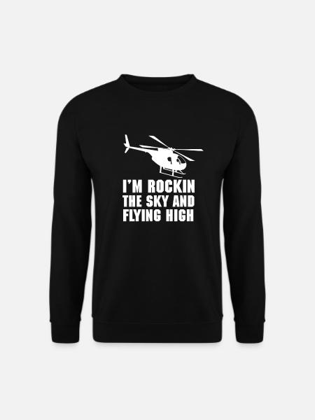 Hubschrauber Pilot Geschenk I Helikopter Heli - Unisex Pullover - Schwarz
