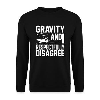 Airplane pilot gift I aviation aviator - Unisex Sweatshirt - black - Front - Alina (178cm) & Michal (187cm)