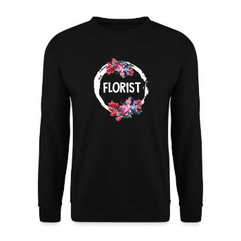 Fleuriste Jardinier Cadeau I Fleuriste Fleuriste - Sweat-shirt Unisexe - noir - Devant - Alina (178cm) & Michal (187cm)