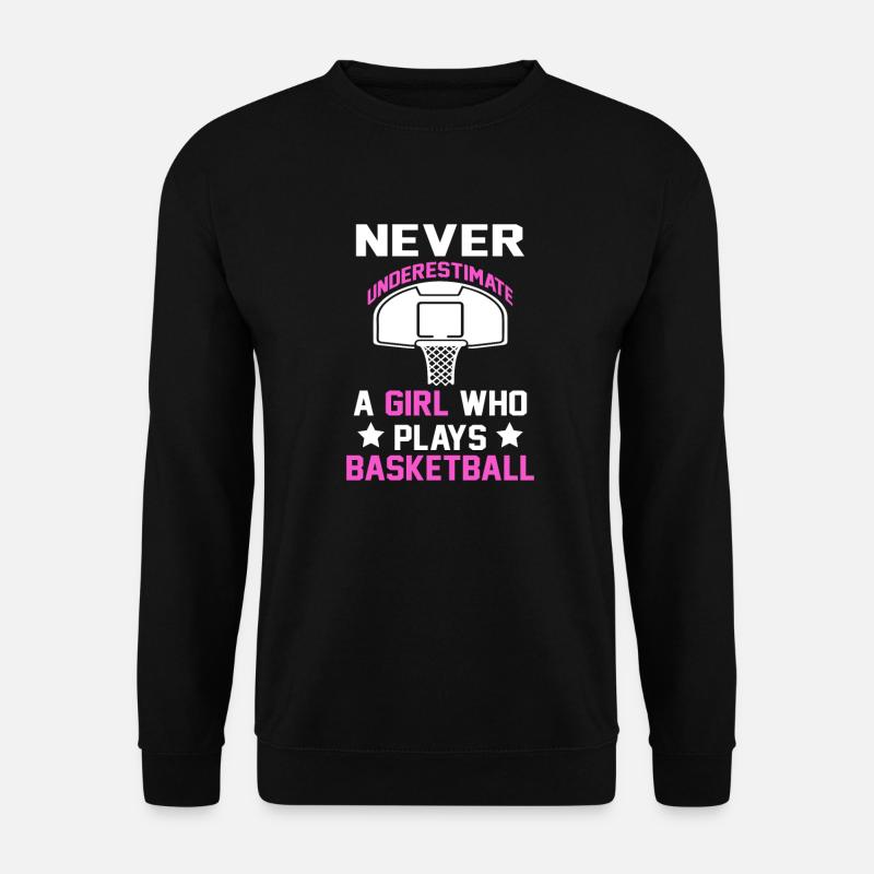 Basketball Spieler Mädchen Geschenk I Streetball - Unisex Pullover - Schwarz