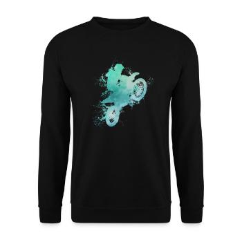 Dirt bike supercross gift I biker MX motocross - Unisex Sweatshirt - black - Front - Alina (178cm) & Michal (187cm)