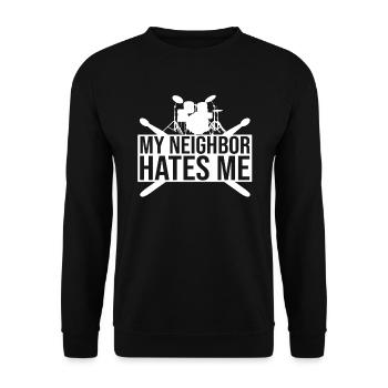 Cadeau batterie I batteur batteur - Sweat-shirt Unisexe - noir - Devant - Alina (178cm) & Michal (187cm)
