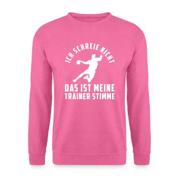 Handball Trainer I Handballer Jugendtrainer - Unisex Pullover - Pink - Vorne