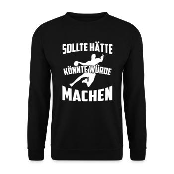 Handball Trainer I Handballer Jugendtrainer - Unisex Pullover - Schwarz - Vorne - Alina (178cm) & Michal (187cm)
