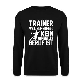 Handball Trainer I Handballer Jugendtrainer - Unisex Pullover - Schwarz - Vorne - Alina (178cm) & Michal (187cm)