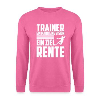 Handball Trainer I Handballer Jugendtrainer - Unisex Pullover - Pink - Vorne
