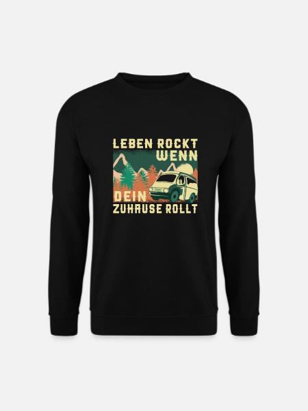 Camper Bus Van Geschenk I Caravan Camping - Unisex Pullover - Schwarz