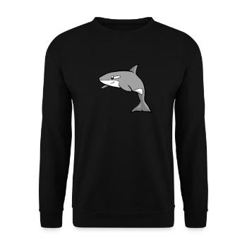 Orca Wal Geschenk I Schwertwal Killerwal - Unisex Pullover - Schwarz - Vorne - Alina (178cm) & Michal (187cm)