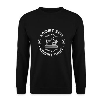 Sewing sewing machines handmade I sewing tailor - Unisex Sweatshirt - black - Front - Alina (178cm) & Michal (187cm)