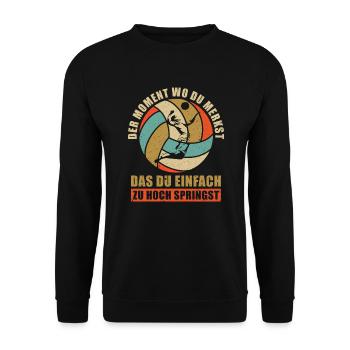 Beach volleyball player gift I volleyball player - Unisex Sweatshirt - black - Front - Alina (178cm) & Michal (187cm)