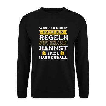 Wasserball - Unisex Pullover - Schwarz - Vorne - Alina (178cm) & Michal (187cm)