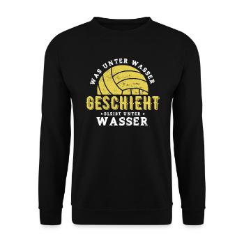 Wasserball - Unisex Pullover - Schwarz - Vorne - Alina (178cm) & Michal (187cm)