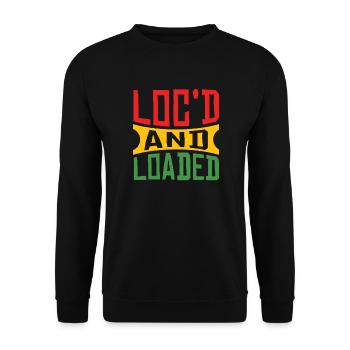 Dreadlocks Rasta hair Rastafarian gift - Unisex Sweatshirt - black - Front - Alina (178cm) & Michal (187cm)