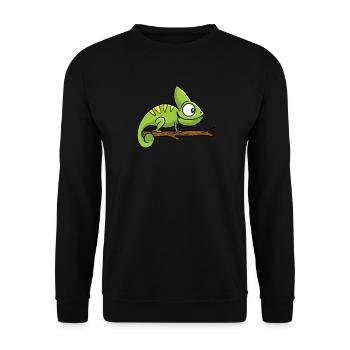 chameleon - Unisex Sweatshirt - black - Front - Alina (178cm) & Michal (187cm)