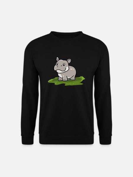 Flusspferd Nilpferd - Unisex Pullover - Schwarz