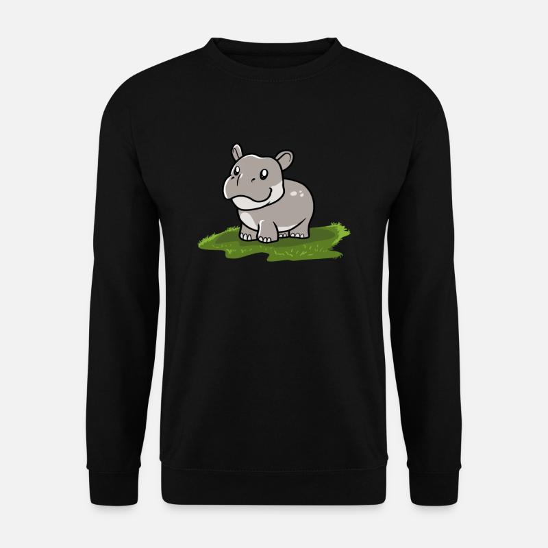 Flusspferd Nilpferd - Unisex Pullover - Schwarz