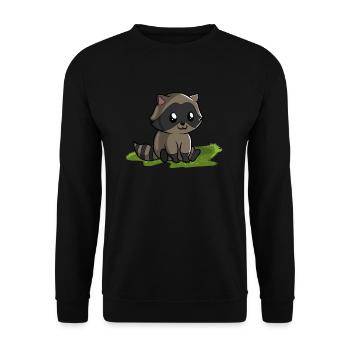 Raton laveur - Sweat-shirt Unisexe - noir - Devant - Alina (178cm) & Michal (187cm)